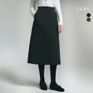 셈플리체 하트 퀼팅 패딩 스커트 2종 택1