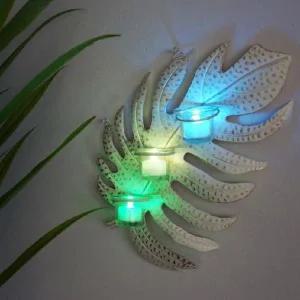 ksr 빈티지 나뭇잎 촛대 벽장식 (몬스테라)