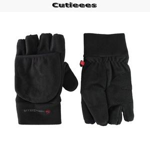 Manzella 캐스케이드 컨버터블 남성용 장갑 블랙 M 후리스 블랙