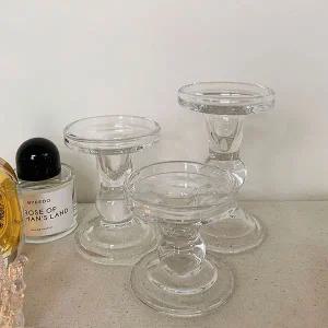 [골드스마일]엔틱 유리 촛대 티라이트 홀더 받침 캔들 트레이 초받침