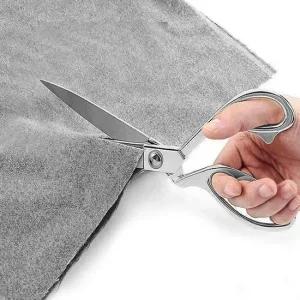 실버 스텐 재단가위 20cm 행사용 커팅식 금장가위