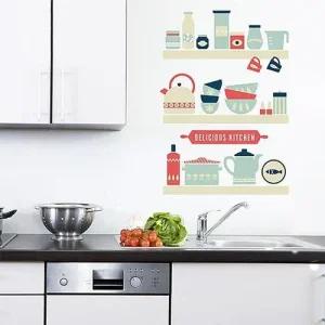 딜리셔스키친 디자인스티커 시트지 벽지 포인트스티커 W249692