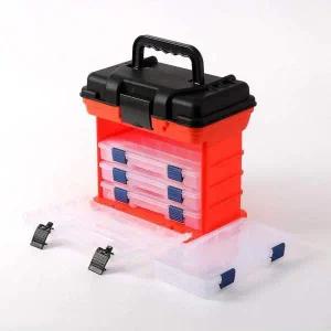 [골드스마일]낚시 태클 수납함 미끼 바늘 보관 케이스 오렌지