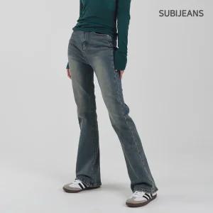 [기장선택] 캣브러쉬드 레트로 워싱 슬림부츠컷 데님팬츠 5color 여성청바지