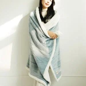 무릎 스웨터 담요 부드러운 극세사 따뜻한 양털 담요 겨울 사무실