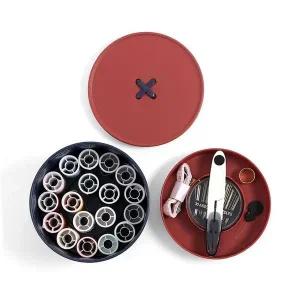 [골드스마일]바늘세트 수예용품 부자재 버튼 반짇고리 6종세트(레드) 휴대용