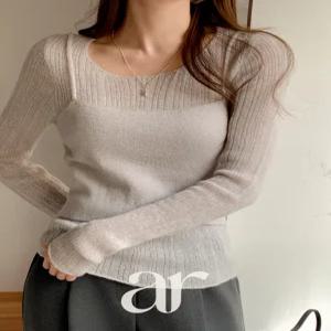 레이어드 뷔스티에 긴팔 울 니트 세트 겨울니트 데이트룩 나들이룩 마실룩 데일리 st2997