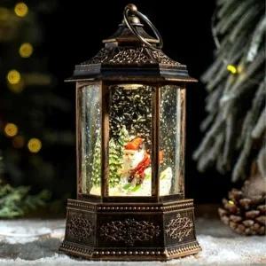 ( )리크플 LED 오르골 엔틱 랜턴 크리스마스 스노우볼 무드등워터볼 성탄절 크리스마스 멜로디 오르골