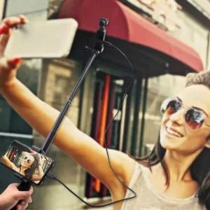 셀카봉 듀얼 거치대 휴대폰 오즈모포켓 전용 연결