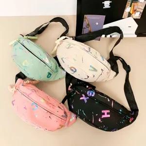 여성슬링백 가방 여자힙색 힙쌕 핸드폰 등산 여행용 학생 크로스바디 알파벳