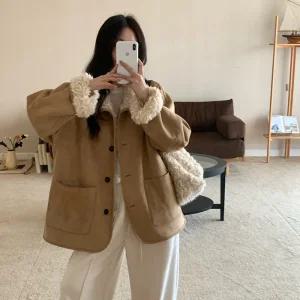 [메르시래빗] 아벨라 무스탕 코트 퍼 하프코트 아우터