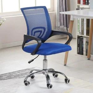 팔걸이의자 레스트온 사무용 컴퓨터 의자(블루)