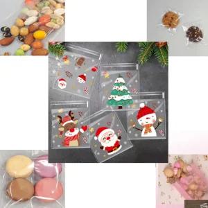 크리스마스 비닐봉투 opp100매 쿠키봉투 선물포장비닐/택배/소포장/택배용/비닐/포장