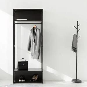 [마켓비]고품질 철제 스탠드행거 선반 수납장 옷장 옷걸이스탠드 철제행거 스탠드행거 행거선반 옷걸이행