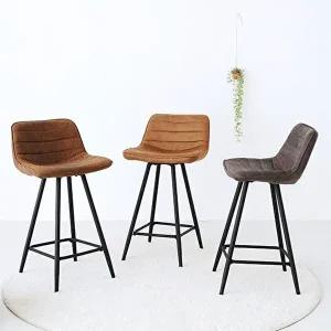 [마켓비]고품질 빈티지 홈바의자 높은 식탁의자 아일랜드 의자 체어 식탁의자 원목의자 카페의자 WFHB1LT