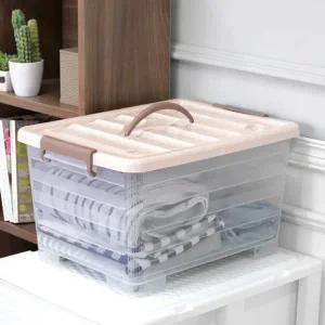 이동식 수납 다용도 수납함 정리함 플라스틱 리빙박스 대형 보관함 장난감 손잡이 사무실 주방 바퀴 거실