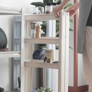 이동식 수납 선반 슬림 트롤리 바퀴형 틈새 수납 선반 다용도 욕실정리선반 수납장 정리함 장난감 정리