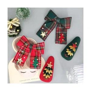 빅사이즈 크리스마스 트리장식 머리핀세트 산타머리핀 크리스마스 파티룩 소품 파티용품 크리스마스선물