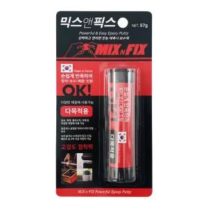 믹스앤픽스 OK 스틱 에폭시 다목적용 57g 플라스틱 유리 금속 목재 도자기