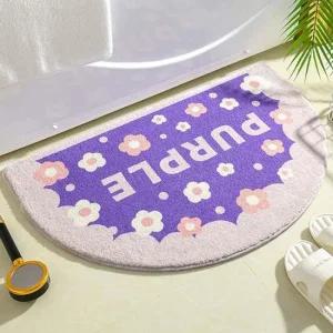 산뜻 논슬립 극세사 플라워 발매트 1P 욕실 주방 발판