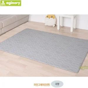 디자인홈매트 단면 대형 아기노리 라인그레이 놀이매트 놀이방 홈매트