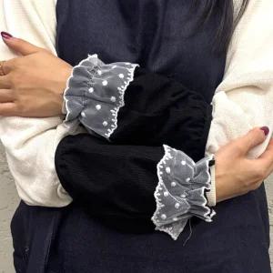 레이스 플레어 짧은팔토시 반토시 블랙 반토시 면토시 사무용팔토시