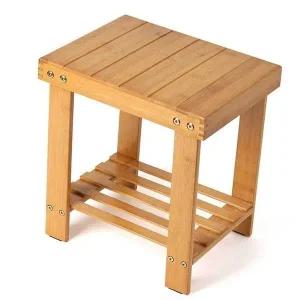 작은 의자 보조의자 소형의자 대나무선반 수납의자 (WFG28AQ)