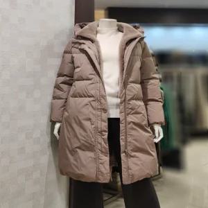 [벨라디터치] V1E4SP22 양모 배색 구스패딩 코트