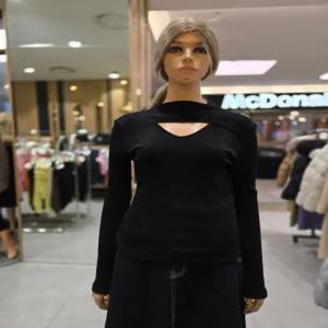 [에고이스트] 넥 트임 포인트 슬림 티셔츠 EQ1CL-161