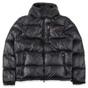 디몬트 폴로랄프로렌 남성 자수 로고 글로시 패딩 자켓(블랙) 710968281 001