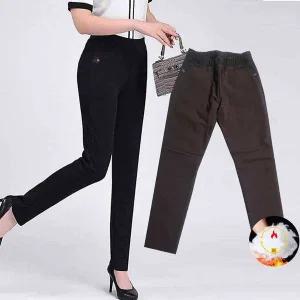 [제이케이유통]2장세트 국산 여자 패딩 솜바지 겨울 밴딩 빅사이즈 엄마옷 스판 정장팬츠
