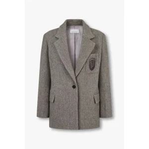 보브 로고 포인트 원 버튼 울 자켓7124410501 788310