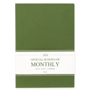 인디고 다이어리 2026 오피셜 빅 먼슬리 스케줄러 (날짜형 A4 월간) 업무용 (그린무스)/회사원/연간/계획