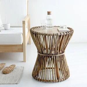 [마켓비]고품질 라탄 사이드테이블 카페 커피 티테이블 라탄사이드테이블...