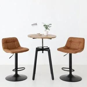 [마켓비]고품질 높이조절 홈바 의자 회전 아일랜드 식탁 의자 바스툴 높이...