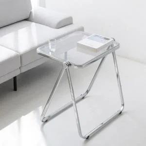 [마켓비]고품질 투명 접이식테이블 침대 쇼파 테이블 사이드테이블 침대...
