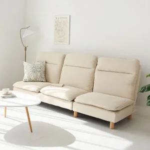 [마켓비]고품질 패브릭 리클라이너 좌식소파 3인용 거실 소파 북유럽소파 ...