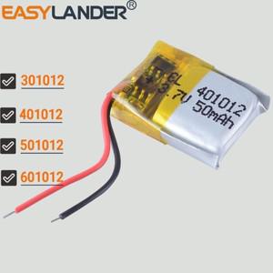 301012 3.7V 50mah 리튬 폴리머 충전식 배터리