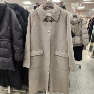 [올리비아로렌] HC05 가죽비죠 핸드메이드 롱코트 VVCEA3WA261 (S43267982)