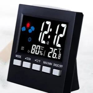 온습도 알람 시계 인테리어 무소음 탁상 디지털 알람 시계 시간 온습도계 환절기 간절기 요일 실내 계절