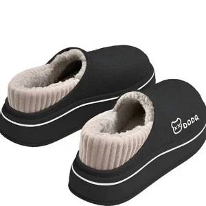 논슬립 털 슬리퍼 따뜻한 방한 실내화 방수 털 슬리퍼 방한화 사무실 두꺼운 가벼운 푹신한 털신 남성