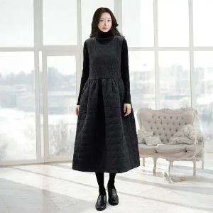 [NS홈쇼핑](삽)블랙 퀼팅 컬트 원피스[35595651]