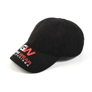 [발렌시아가] 짐 웨어 로고 자수 볼캡 블랙 623903 310B2 1000