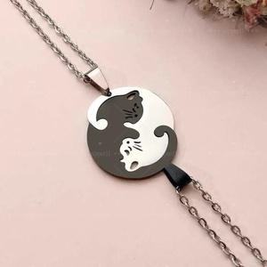 우정 목걸이 커플 펜던트 패션 고양이 동물 하트 학생 선물 베프 우정템 체인 초등학생 친