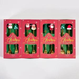 크리스마스 골드 티커트러리 세트