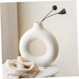 [골드스마일]화병 루미도자기인테리어꽃병베이지꽃화병