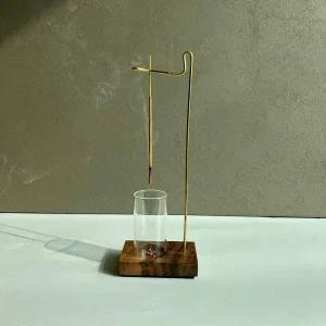 [골드스마일]유리인센스홀더 우드향받침대 인센스스틱거치대 향받침대 향꽂이