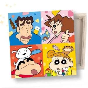 [골드스마일]십자수 알파웨이 14800 보석십자수 25x25 짱구네 가족