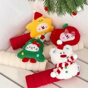 (보리별) 크리스마스 문고리 커버 귀여운 캐릭터 인형 방문 꾸미기