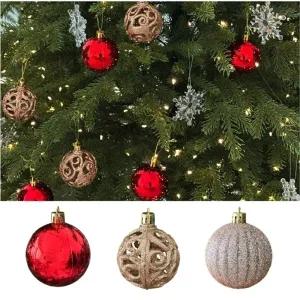 (옵션 GS003190 트리오너먼트필리그리 믹스24P)[덥석덥석] 필리그리 클래식 트리 볼 세트 24P 집 카페 매장